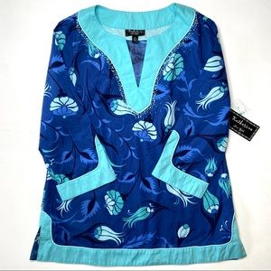 KATHERINE New York Beaded Tunic Top